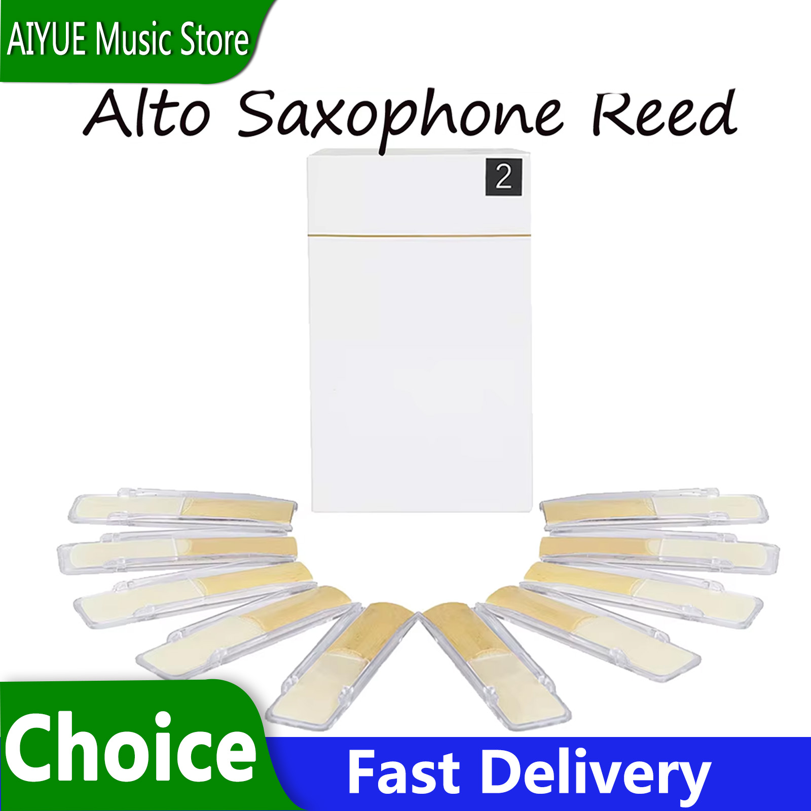 Saxophone Reed Pack - 10 قطع من شرائح الساكسفون الألتو