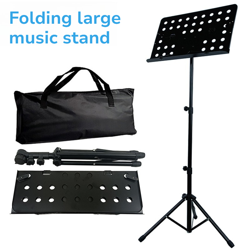Music Stand Folding - حامل موسيقى معدني قابل للطي كبير