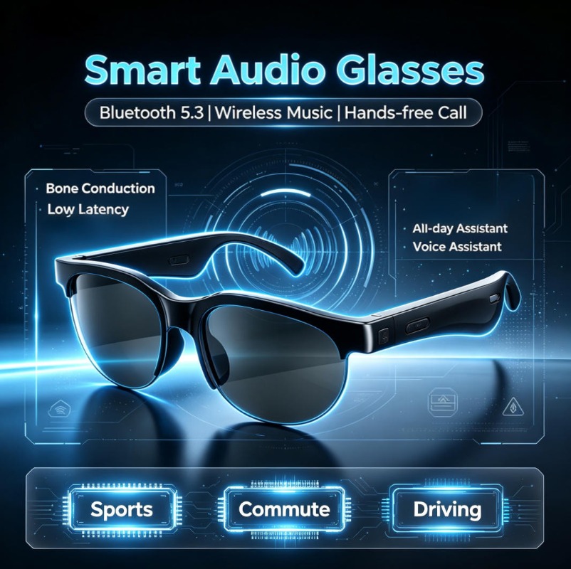 Audio With Music Ai - نظارات ذكية للترجمة بالذكاء الاصطناعي، تشغيل
