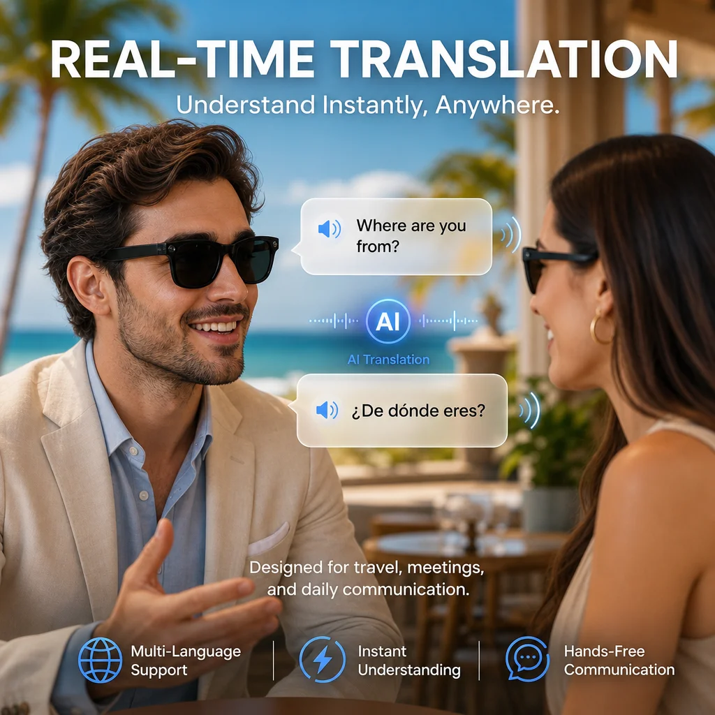 نظارات كاميرا ذكية جديدة بتقني - مراجعة Audio With Music Ai وسعره