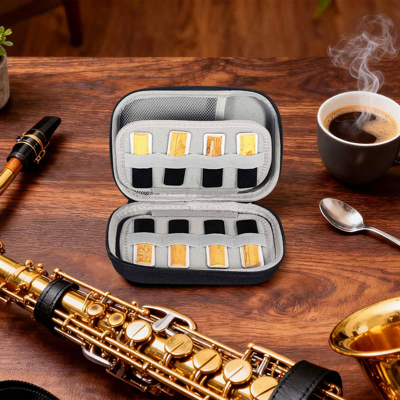 حافظة Muspor Reeds متوافقة مع  - مراجعة Saxophone Reed Pack وسعره