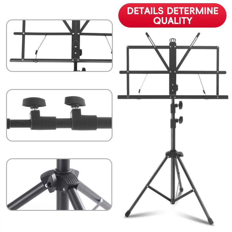 حامل موسيقى جديد 2 في 1 قابل ل - مراجعة Music Stand Folding وسعره